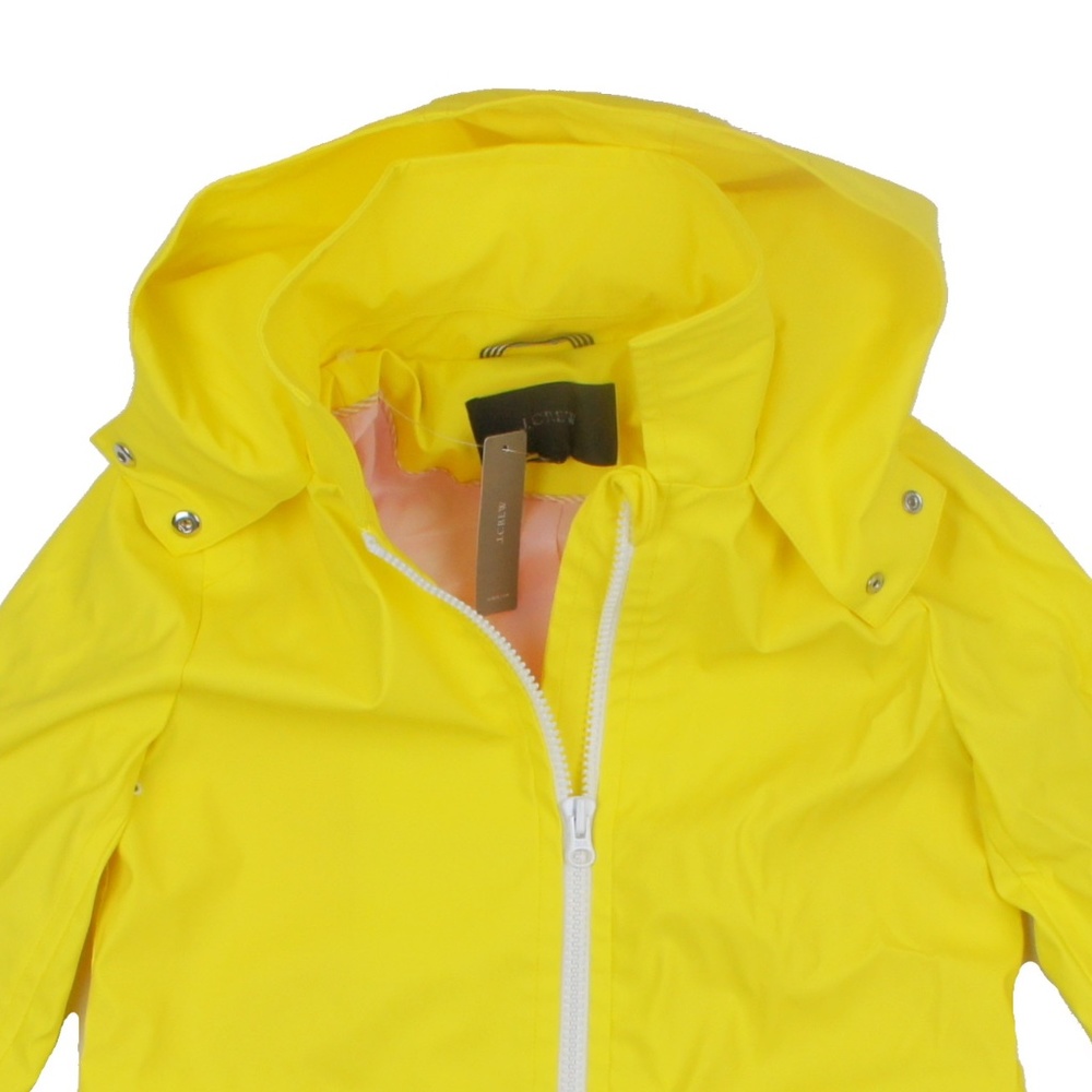 New JCREW Rubberized Raincoat in Dazzling Sun - Picture 3 of 4